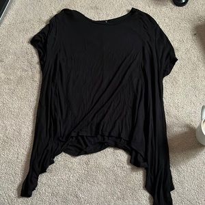PPLA black tshirt with draping sides